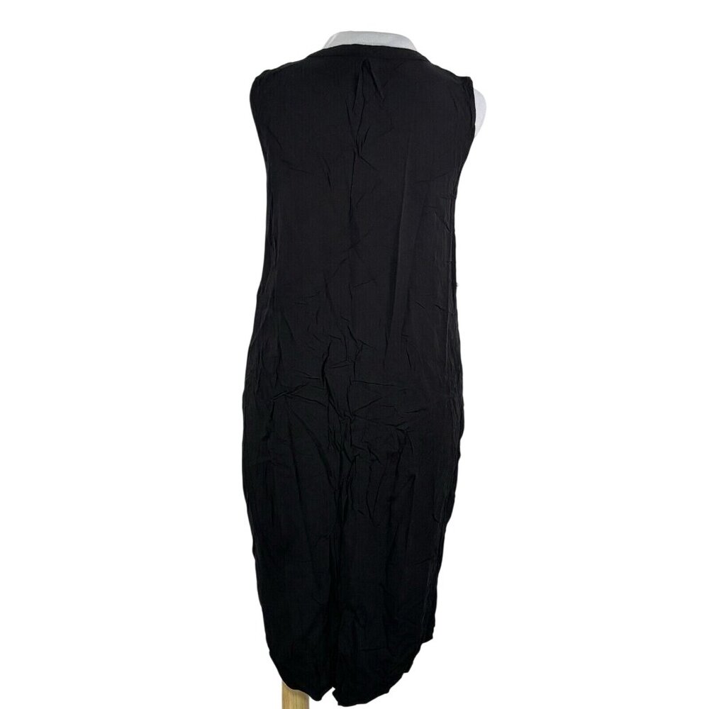 Old Navy Womens Black Button-Down Sleeveless Maxi Dress M - Picture 3 of 5